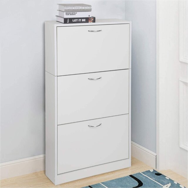 Shoe Racks 18 Pair Flip Down Shoe Storage