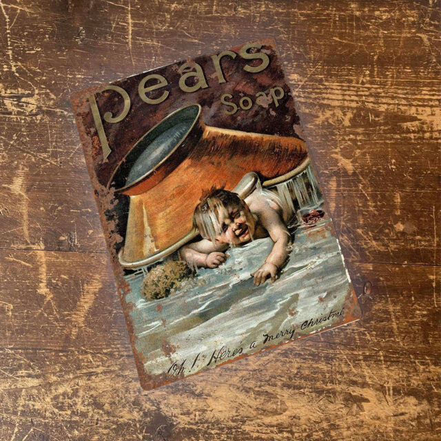 Pears Soap Boy Bath Vintage Advetisement Wall Décor