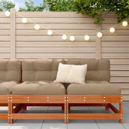 Garden Middle Sofas Outdoor Sofa Sectional Sofa 2 Pcs Solid Wood Pine