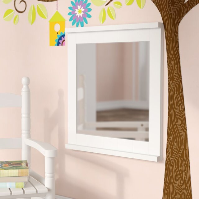 Solid Wood Square Wall Mirror