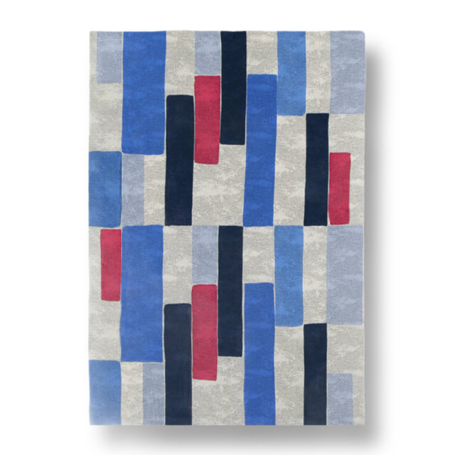 Delainey Flatweave Cotton Grey/Blue/Black Rug