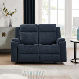Orka 2 Seater Fabric Manual Recliner Sofa Grey