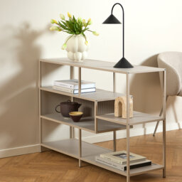 Borghild 78cm H x 114cm W Powder Coated Steel Standard Bookcase