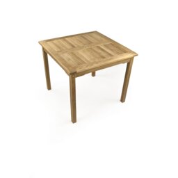 Katelynn Square Teak Solid Wood Outdoor with Umbrella Hole Dining Table - 90 cm W 90 cm D