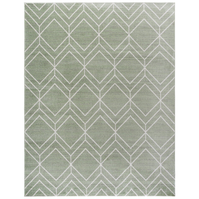 Adirondack Power Loomed Area Rug In Sage / Ivory