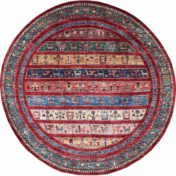 Geometric Hand Knotted 199cm X 199cm Area Rug