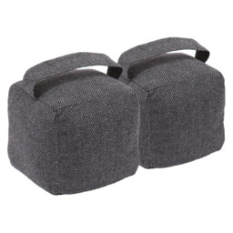 Nicola Spring - Herringbone Fabric Door Stops with Handle - Set of 2