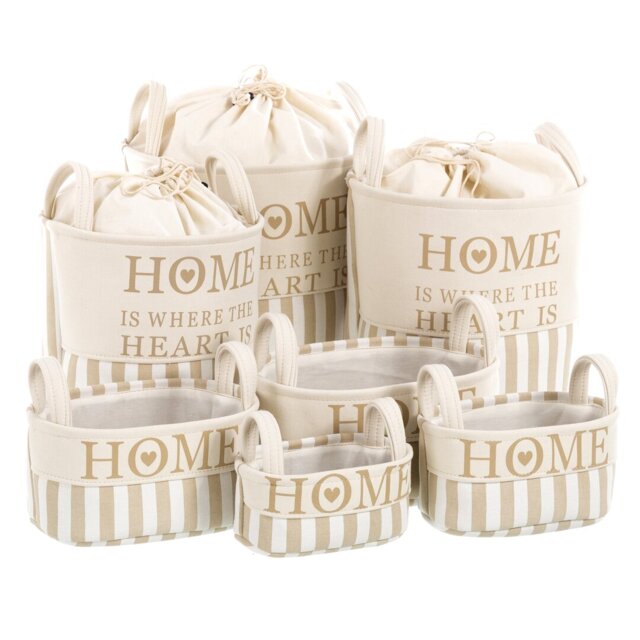 Fabric 7 Piece Basket Set
