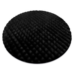 Hyer Solid Colour Machine Woven Black Area Rug
