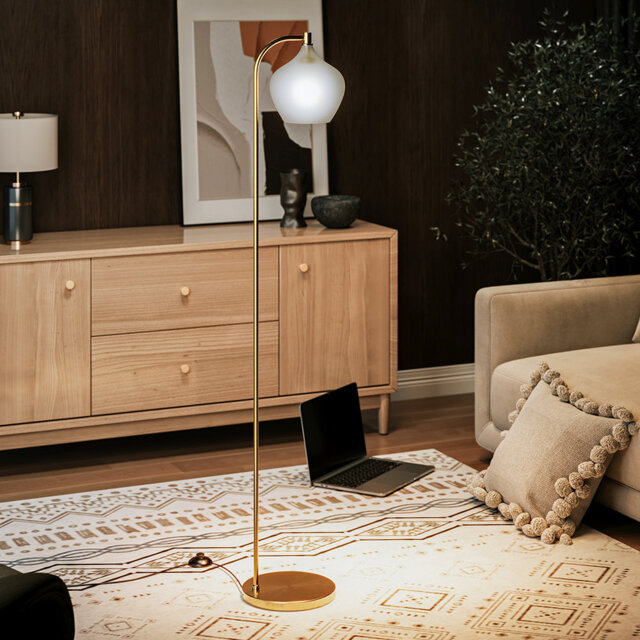 150cm Polished Torchiere Floor Lamp