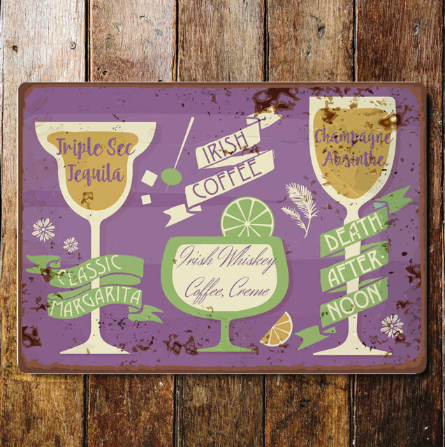 Handmade Food & Beverage Wall Decor on Metal