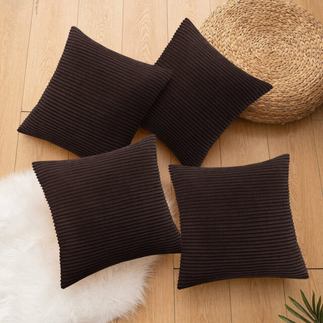 Striped Square Euro Cushion Cover