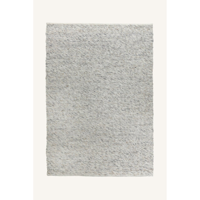 Larke Flatweave Wool Grey Rug