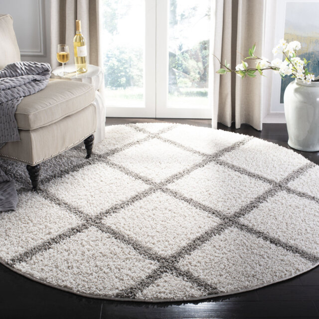 Hudson Looped/Hooked Ivory/Grey Rug