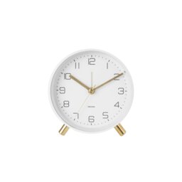 Lofty Analogue Metal Quartz Movement / Crystal Alarm Tabletop Clock