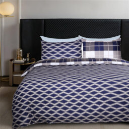 Ultra Soft Microfiber Dual Pattern Reversible Duvet Cover With Matching Pillow Covers