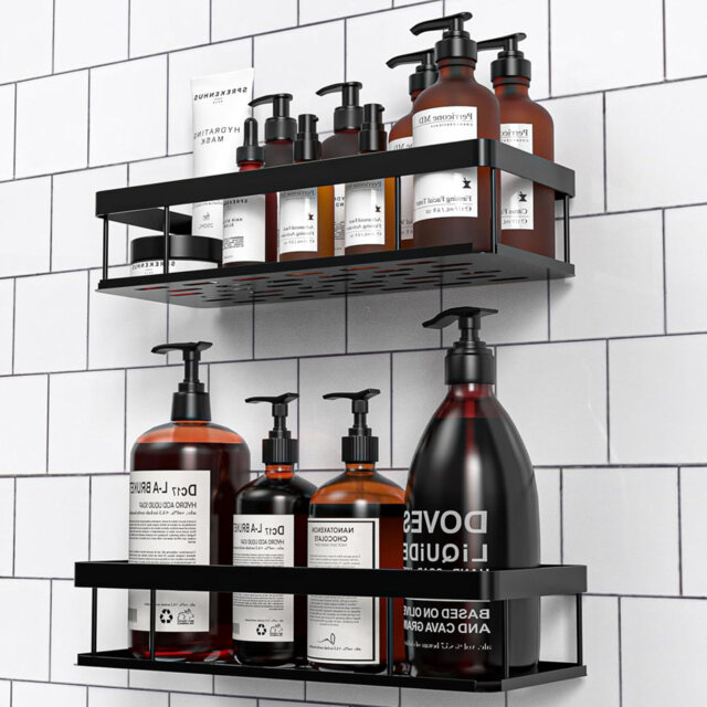 Metal Mounting / Installation Required Bathroom Shelves