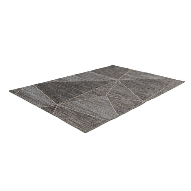Tilly-Mae Indoor/Outdoor Flatweave Grey/Black Rug