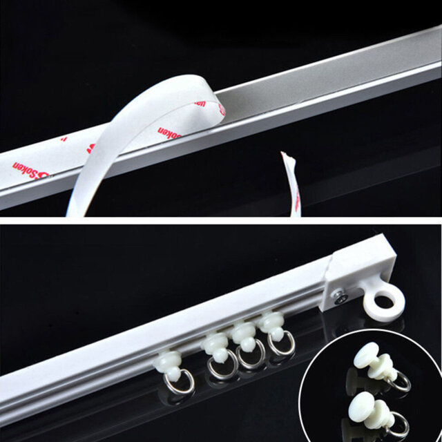 3 Meters Curtain Track Curtain Rail Track Curtain Glider Set For Any Windows Bay