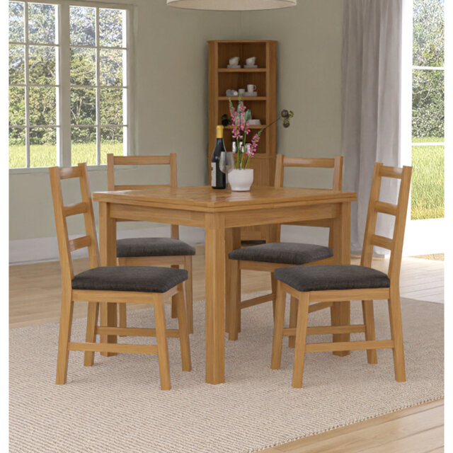 Hatcher 4 - Person Solid Oak Dining Set