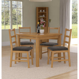 Hatcher 4 - Person Solid Oak Dining Set