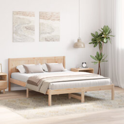 87-8 Bed Frame with Headboard Solid Pine wood
