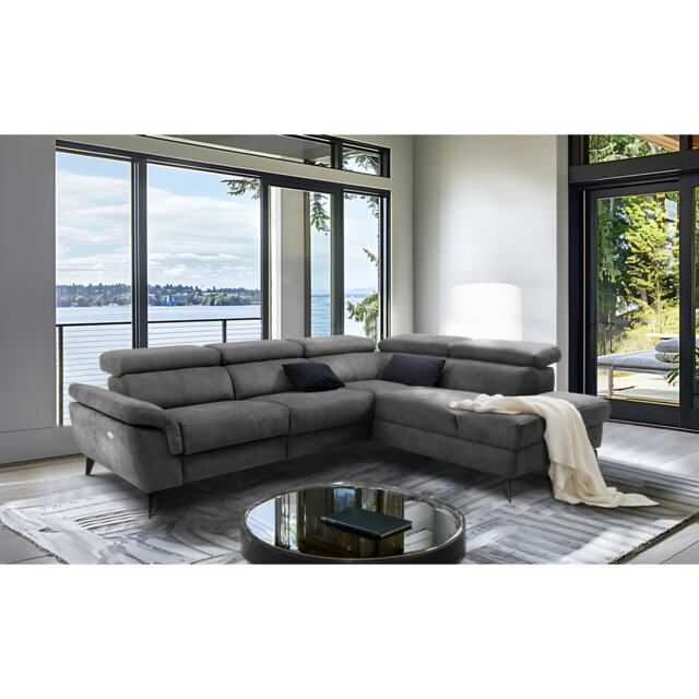 Mirano Imitating Leather Fabric Electric Reclining Corner Sofa