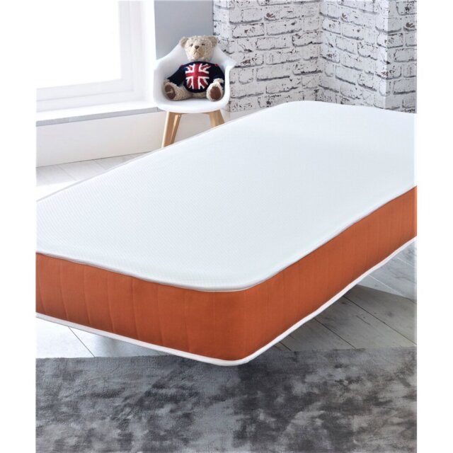 Kalamath Kids Sprung Open Coil Memory Fiber Orange Mattress