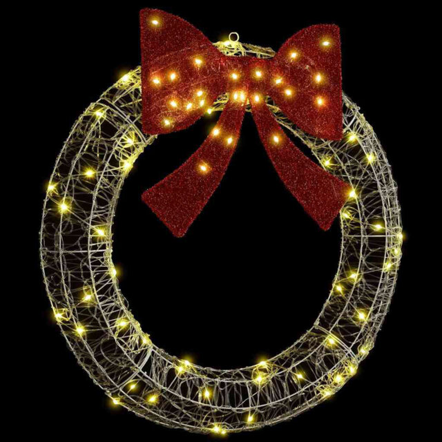Wreath With 80 Leds Blue 92 Cm Acrylic