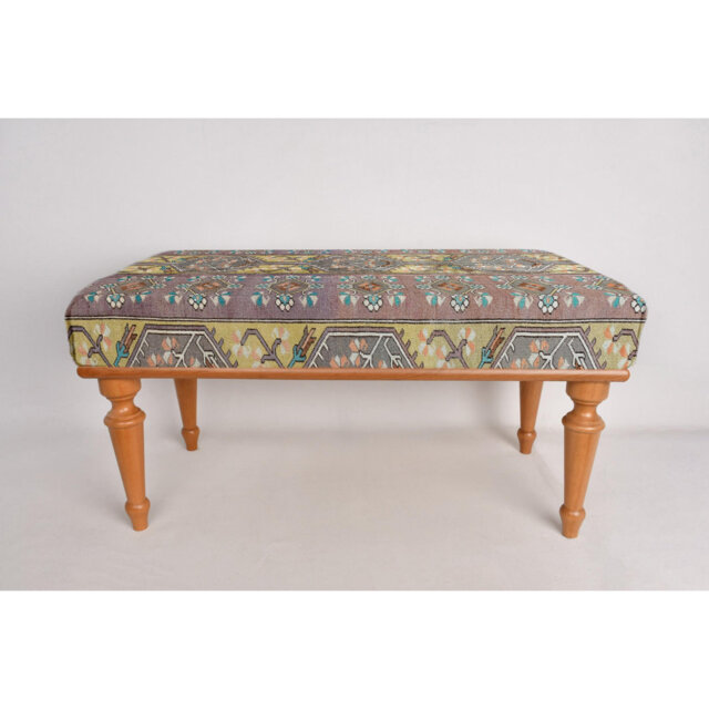 Cotton Upholstered Bench