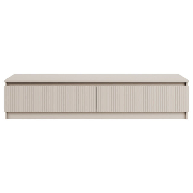 Sandia Two-Door TV Cabinet with Fluted Front 139 cm Cashmere