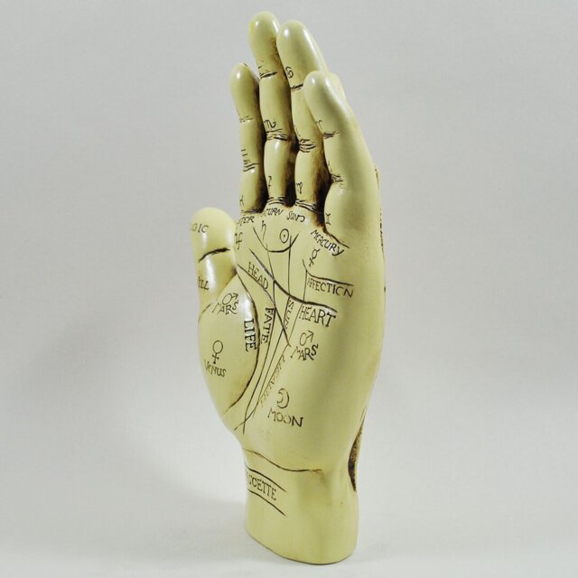 Fairy and New Age Palmistry Hand Palm Reading Mind Antique Style Chiromancy Figurine