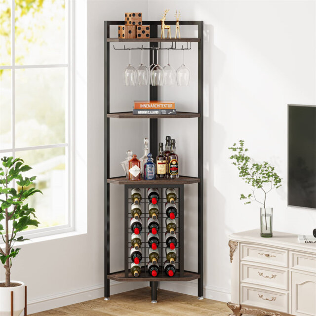 Aniessa Wine Bottle & Glass Rack