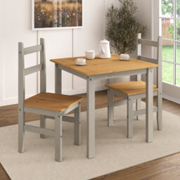 Aadhya 2 - Person Pine Solid Wood Dining Set