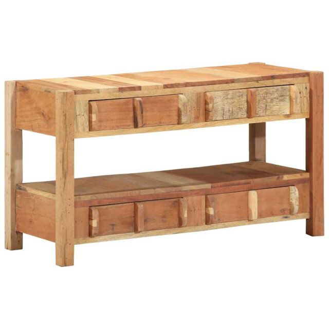 TV Cabinet With Drawer Brown 83 X 33 X 46 Cm Solid Reclaim Wood