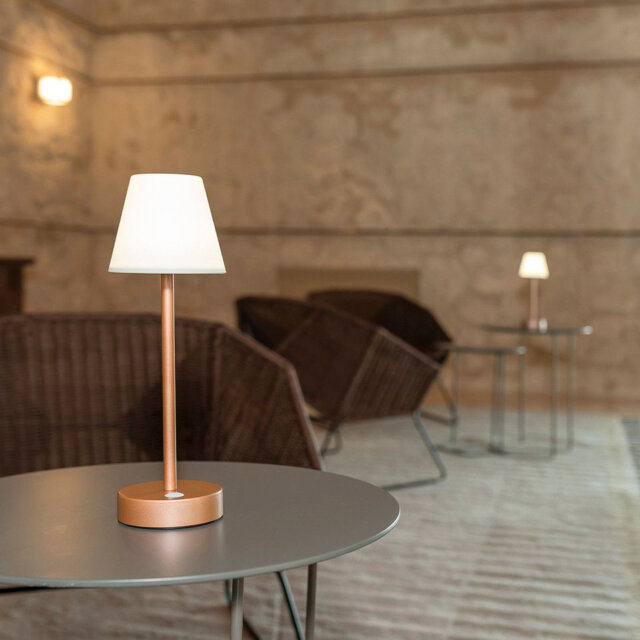 Alexous 32cm Table Lamp Metal body, Rechargeable battery, for outdoor or indoor use