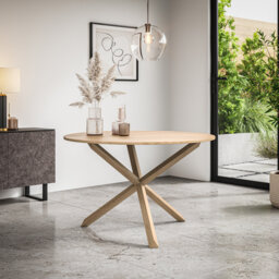 Daryen Round Solid Wood Base Dining Table