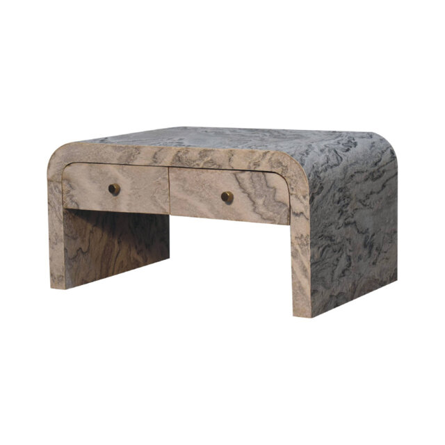 Lowellville Solid Wood Sled Coffee Table with Storage