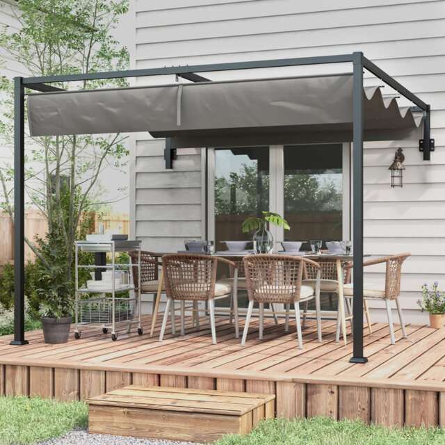 Brilea 2.97m x 3.97m Steel Pergola