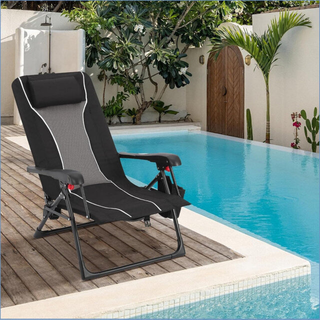 Metal Outdoor Lounge Chair , Sunbrella® Cushions Included