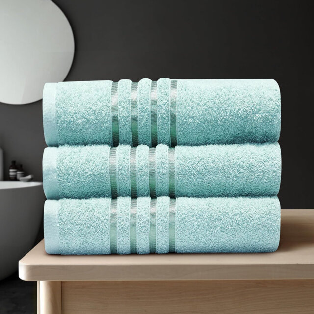 3-Pack Extra Large Cotton Bath Sheets - Soft, Absorbent, Quick-Dry Towels, 90 x 150 cm - Family Set for Ultimate Comfort