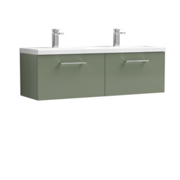 Arno 1205mm Double Bathroom Vanity with Integrated Vitreous China Basin