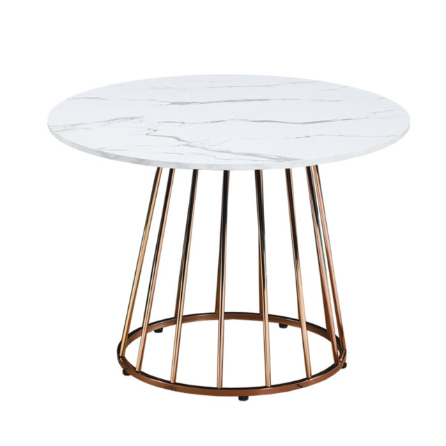 Veniaminof Round Metal Base Dining Table