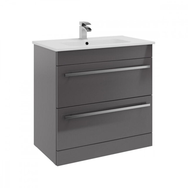 Clifton 800mm Wall Mounted Single Bathroom Vanity with Vitreous China Basin