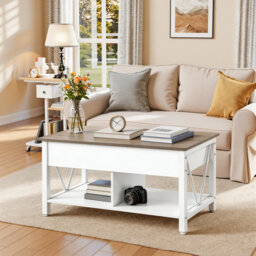 Lift Top Four Leg Coffee Table with Storage