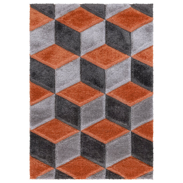 Alyha Geometric Machine Tufted Shag Indoor / Outdoor Area Rug