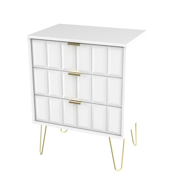 Fully Assembled Pearsonville 3 Drawer 57.5Cm W Chest of Drawers