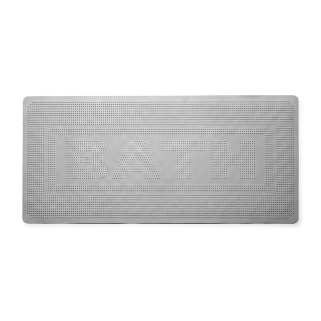 Non Slip Rubber Bath Mat with Secure Suction Cups and Antibacterial Treatment