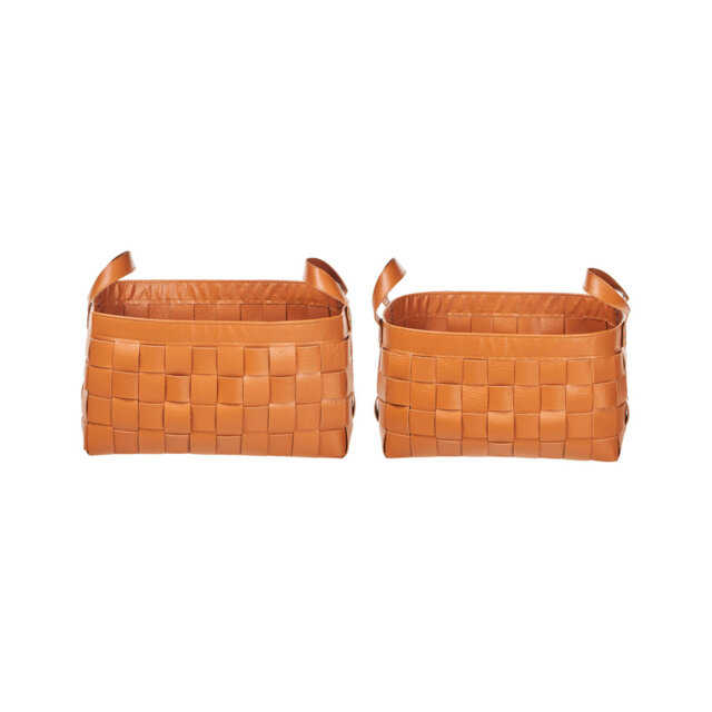 ClassicLiving SIPPAR Faux Leather Decorative Basket