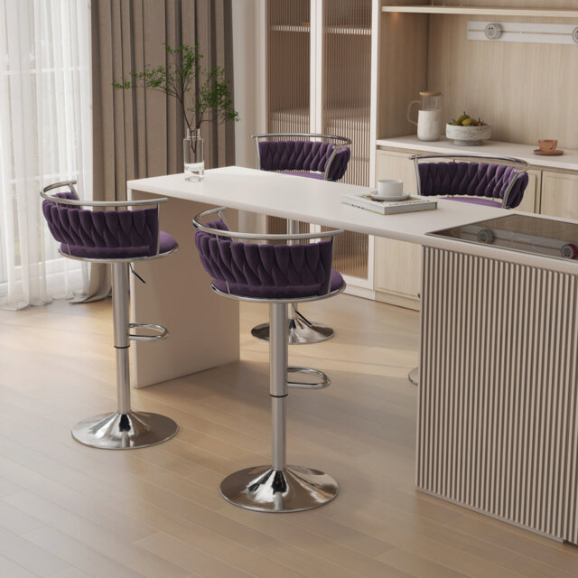 Christal Height Adjustable Swivel Bar Stool